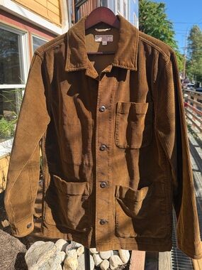 Wallace & Barnes Brown Corduroy Chore Coat Jacket Small